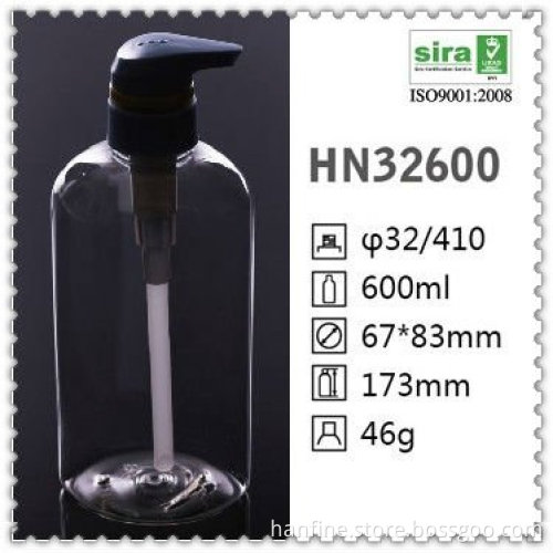 plastic 600ml empty bottle for shampoo